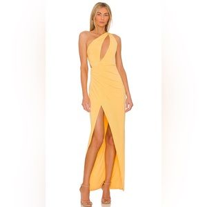 Michael Costello x REVOLVE Parker Maxi Dress in Yellow -Size M, Worn Once!